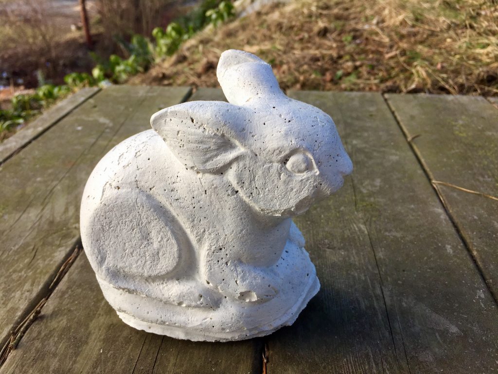 diy concrete bunny