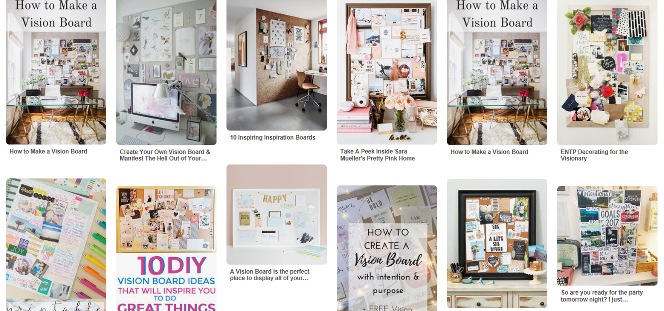 pinterest vision board ideas